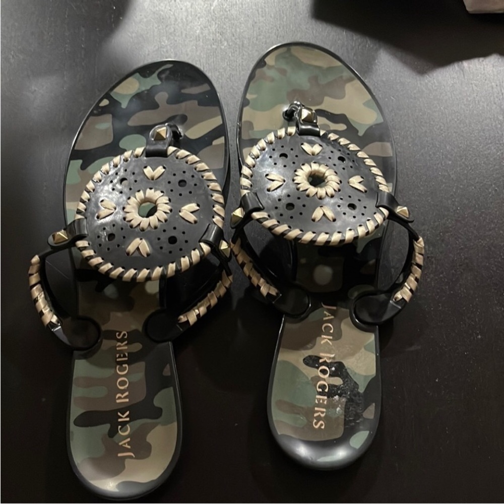 Jack Rogers Camo Jelly Sandals Size 9